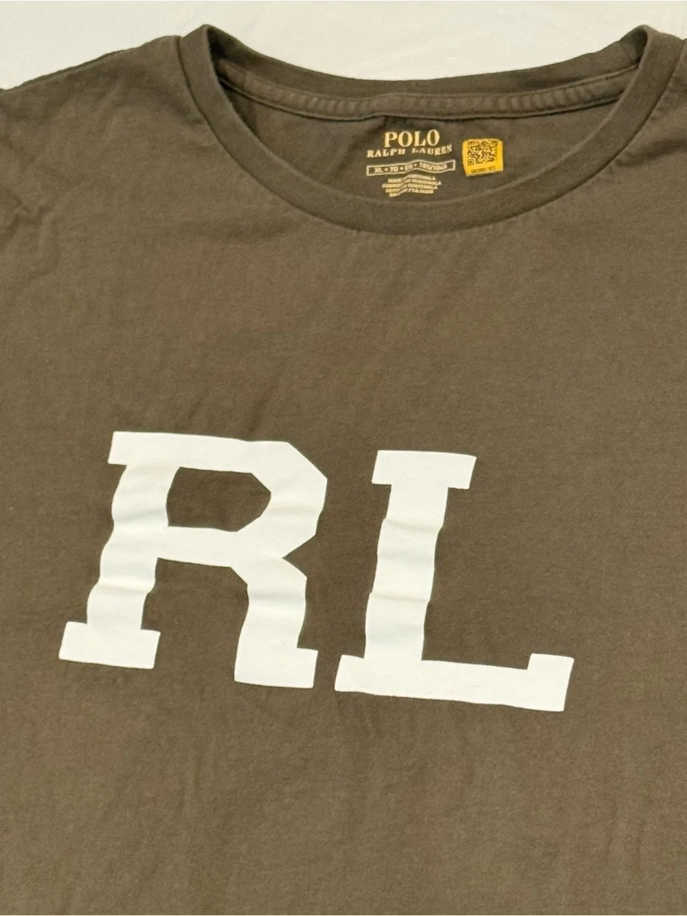 Polo Ralph Lauren Big RL Graphic T-Shirt Mens Size XL Olive Green Y2K